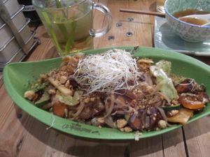 Main course, rice noodles, lots of veggies and seitan (if I remember correctly!) 
It looks like a small portion but trust me, it was a good sized portion! :) Really tasty  at MeiWok - Suelz in Cologne
