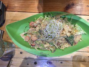 H2 - raw zucchini noodles with veggies and special peanut sauce! at MeiWok - Suelz in Cologne