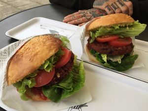 Vegan Burgers  at Evka Vegebar in Swinoujscie