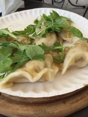 Vegan Pierogi at Evka Vegebar in Swinoujscie