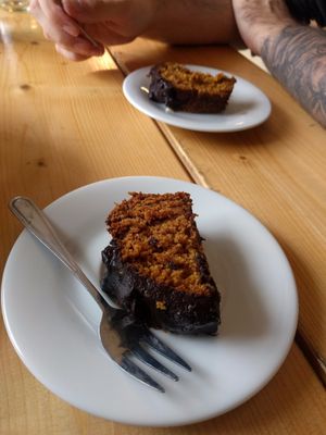 They also served fresh cake with pumpkin (Very seasonal) at Evka Vegebar in Swinoujscie