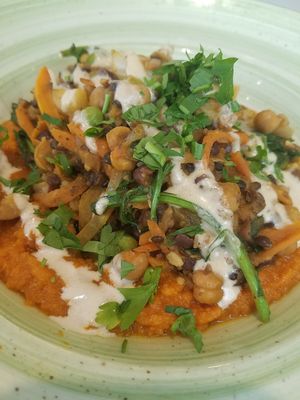 Chickpeas with root vegetables at Cafe Louise in Rehovot