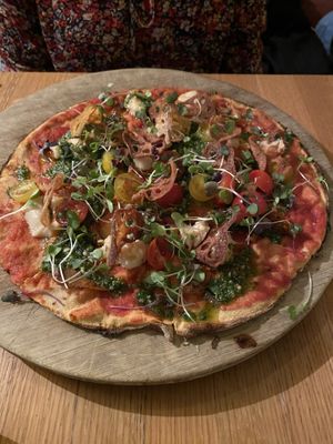 Pizza Vegana at The Green Spot in Barcelona