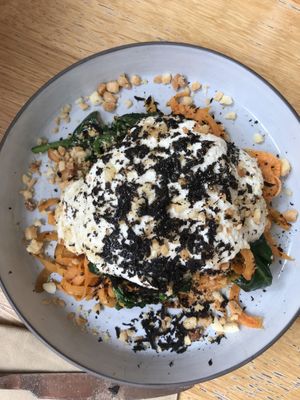 Sweet potato pasta at The Green Spot in Barcelona