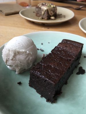 Vegan Brownie at The Green Spot in Barcelona