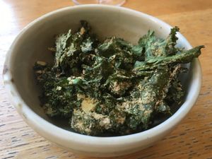Kale chips at The Green Spot in Barcelona