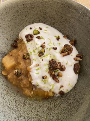 Quince compote #Veganuary at The Green Spot in Barcelona