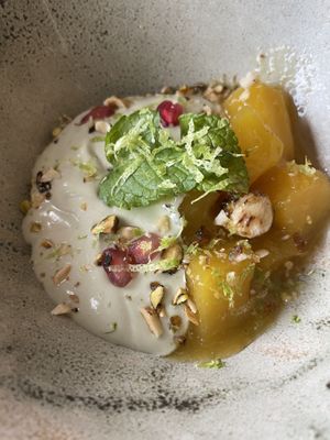 Mango desert  at The Green Spot in Barcelona