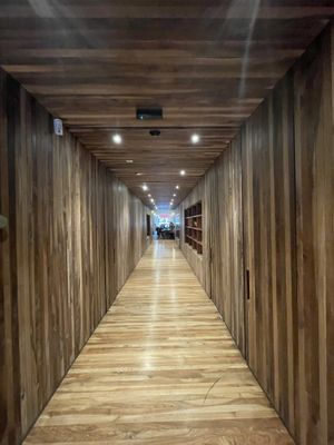 Toilets tunnel  at The Green Spot in Barcelona