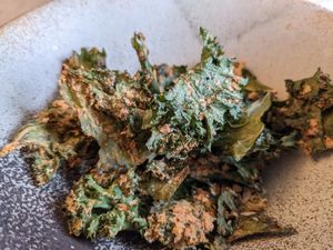 Kale chips at The Green Spot in Barcelona