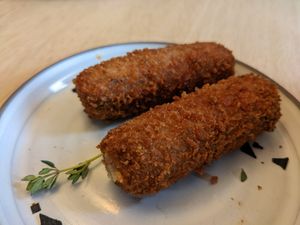 Mushroom croquettes at The Green Spot in Barcelona