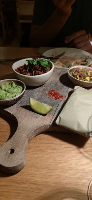 Tacos de jackfruit at The Green Spot in Barcelona