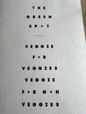 This says it all   at The Green Spot in Barcelona