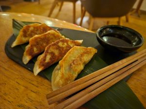 gyozas at The Green Spot in Barcelona