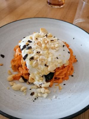 Sweet potato tagliatelle at The Green Spot in Barcelona