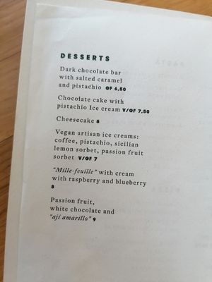 Desserts at The Green Spot in Barcelona