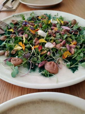 Carpaccio of kohlrabi at The Green Spot in Barcelona