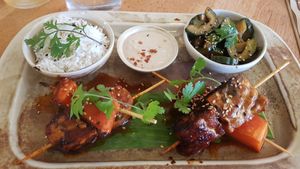 Tempeh at The Green Spot in Barcelona