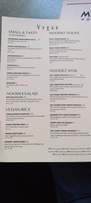 New menu - June 2023 at Monsun Noodlebar in Oslo