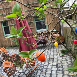 garden at VLORA Cafe & Laden im Hof in Lutherstadt Wittenberg