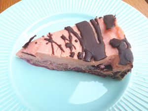 Cherry marzipan cake, the highlight of my meal here at VLORA Cafe & Laden im Hof in Lutherstadt Wittenberg