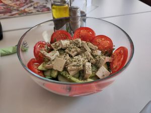 Tofu salad at Rawdia in Brasov