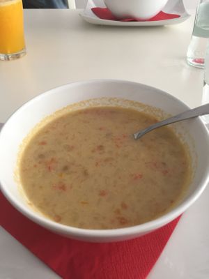 Lentil soup at Rawdia in Brasov