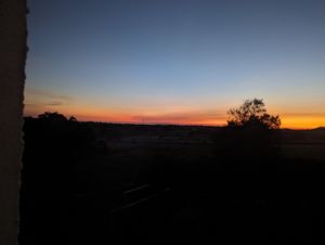 Sunset from the living room. at Graianfryn Guest House in Penisar Waun