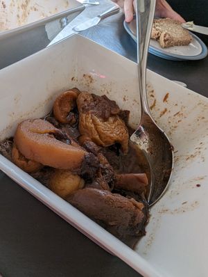 Ginger stewed fruit at Graianfryn Guest House in Penisar Waun