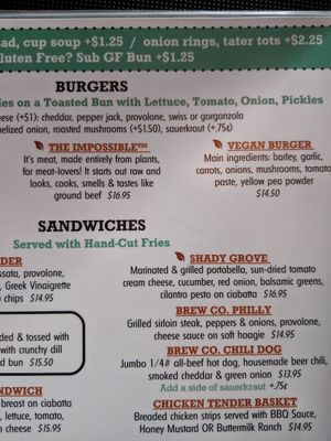 They have The Impossible burger now! at Skagway Brewing Co. in Skagway