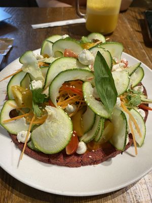 Garden pizza  at Evergreen Organics in Doha