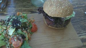 Badass Burger at Evergreen Organics in Doha