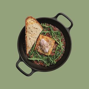 Vegan Shakshouka  at Evergreen Organics in Doha