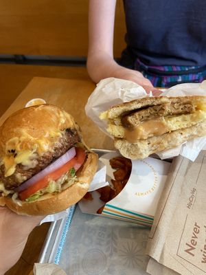 Ziggy burger / Sausage, egg and cheese at HipCityVeg - 7th St in Washington