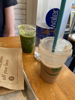 Green smoothie/ moka milkshake at HipCityVeg - 7th St in Washington