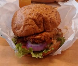 Chick'n burger at HipCityVeg - 7th St in Washington
