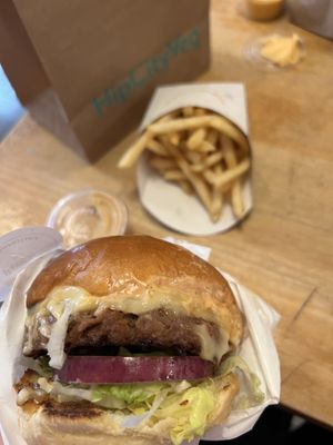 Basic B burger  at HipCityVeg - 7th St in Washington