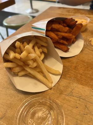 Fries & sweet potato fries   at HipCityVeg - 7th St in Washington