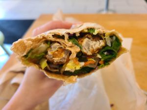 Smoky sweet crispy chick'n wrap at HipCityVeg - 7th St in Washington
