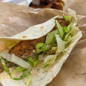 Chick'n wrap with peppercorn ranch and lettuce (no pickles) at HipCityVeg - 7th St in Washington