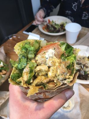 Thai Tofu Wrap- delicious flavor but pretty large portion at HipCityVeg - 7th St in Washington