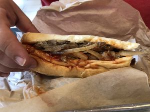 philly steak sandwich  at HipCityVeg - 7th St in Washington