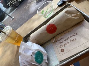 The cup is even made of plants  at HipCityVeg - 7th St in Washington