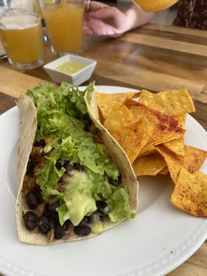 Burrito  at Casa Vegana in Santa Cruz