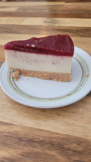 Vegan Cheesecake at Casa Vegana in Santa Cruz