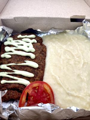 Daily menu milanesa y pure  at Casa Vegana in Santa Cruz