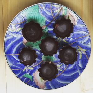 Raw choco-peanut butter cups at Loving Hut in Rimini