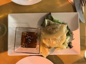 Chinese dumplings at Loving Hut in Rimini