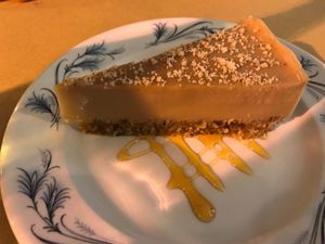 Coconut and coffee cake at Loving Hut in Rimini