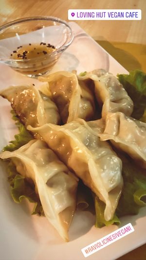 Ravioli cinesi at Loving Hut in Rimini